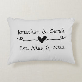 Almofada Decorativa Presente de Casamento ou Aniversário de Nome Perso