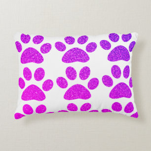 Almofada Decorativa Presente Favor com Estampa de Pata Roxa Roxa Glitt