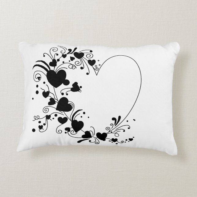 Almofada Decorativa Preto e branco clássico (Verso)