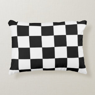 Almofada Decorativa Preto e branco verificados
