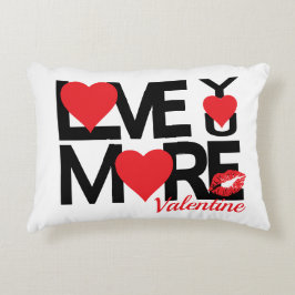 Almofada Decorativa Preto e Vermelho te amam mais