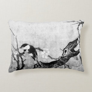 Almofada Decorativa PRIMAVERA BIRD E Cinza Negra- DA ÁRVORE FLOR