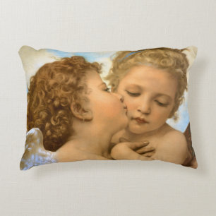 Almofada Decorativa Primeiro Beijo (detalhe do anjo) de Bouguereau