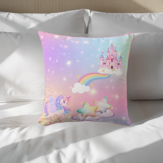 Almofada Decorativa Princesa Unicórnio Pastel (Criador carregado)