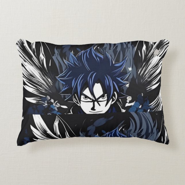 Almofada Decorativa Procura fantasma azul (Frente)