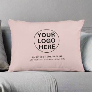 Almofada Decorativa Promocional Logotipo comercial e texto Limpar cor-