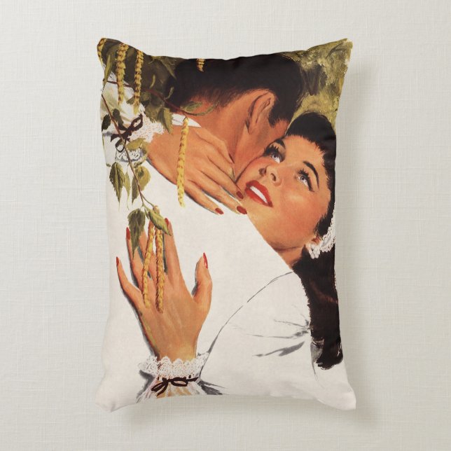 Almofada Decorativa Proposta de casamento retrô, amor e romance (Frente(Vertical))