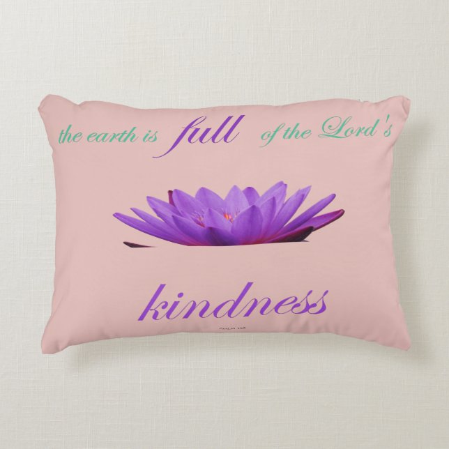 Almofada Decorativa psalm 33 doçura roxa (Frente)