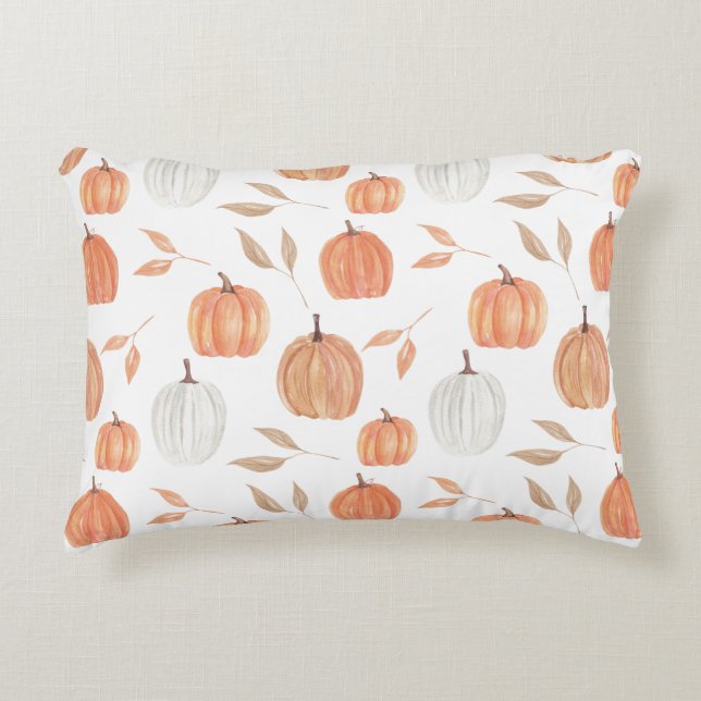 Almofada Decorativa Pumpkins e Folhas (Frente)