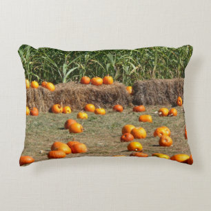 Almofada Decorativa Pumpkins, Milho e Fotografia de Colheita de outono