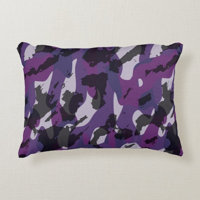 Almofada Decorativa Purple Camo Abstract (Frente)