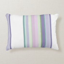 Almofada Decorativa Purple, Neptune, sea green, and Lavender stripes