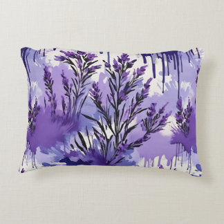 Almofada Decorativa Purple Watercolor with Florals
