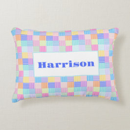 Almofada Decorativa Quadrados de linha doce