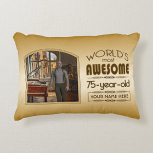 Almofada Decorativa Quadro Fotográfico personalizado do mundo de 75 a