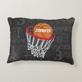 Almofada Decorativa Quadro Personalizado de Basquete e Hoop