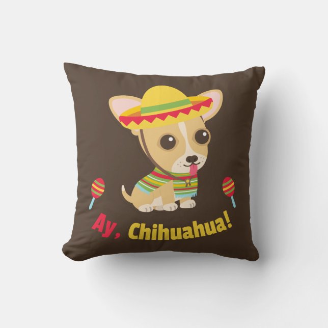 Almofada Decorativa Quarto Cão Chihuahua Mexicano (Frente)