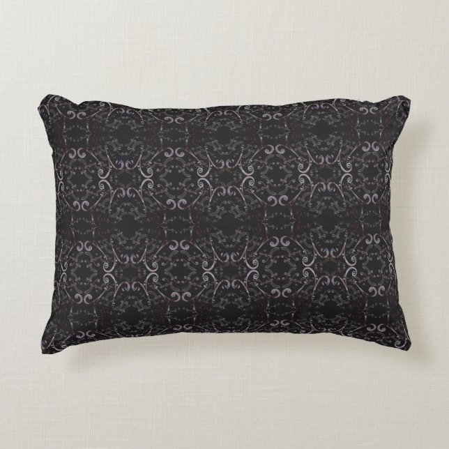 Almofada Decorativa Quase Preto Padrão (Frente)