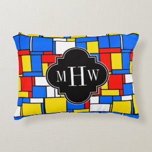 Almofada Decorativa Quatrefoil Quatrefoil Amarelo Amarelo Vermelho Mon