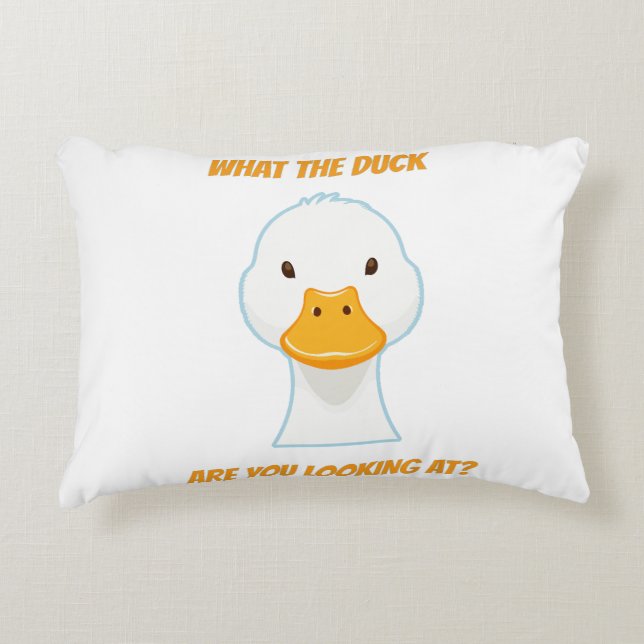 Almofada Decorativa Que pato você está olhando? (Frente)
