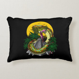 Almofada Decorativa Quetzalcoatl Aztec Cobra Deus
