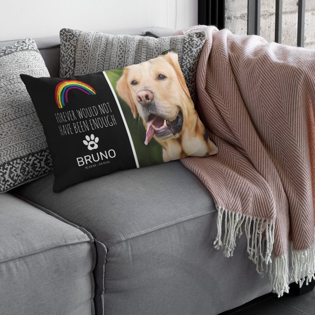 Almofada Decorativa Rainbow Bridge Pet Photo Memorial Keepsawn (Criador carregado)