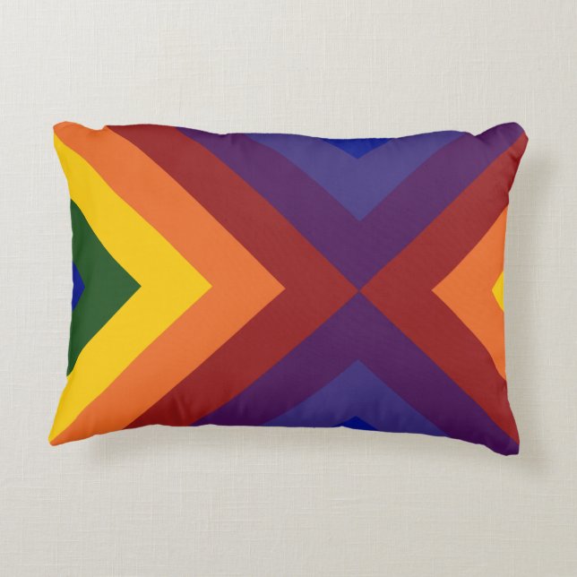 Almofada Decorativa Rainbow Chevrons (Verso)
