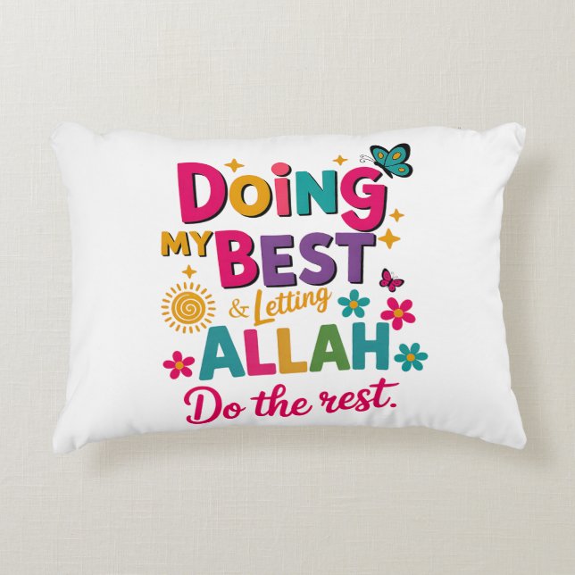 Almofada Decorativa Ramadan Kareem & Eid Mubarak Islamic Accent Pillow (Frente)