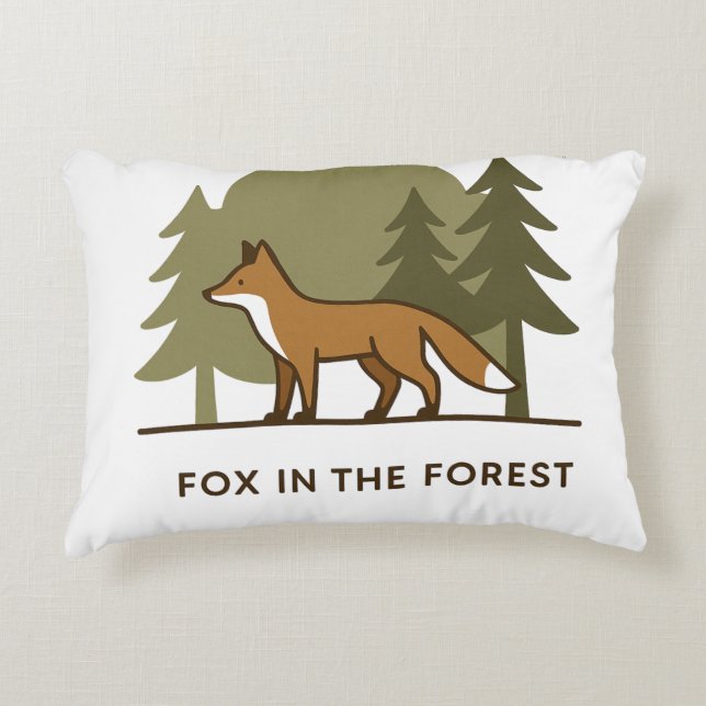 Almofada Decorativa Raposa na Floresta (Frente)