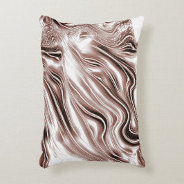 Almofada Decorativa Rastreios longos e castanhos brilhantes sobre fund