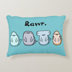 Almofada Decorativa Rawr: Travesseiro do tubarão