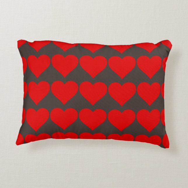 Almofada Decorativa Red Heart Shape Love Classic Simple Minimalism (Verso)