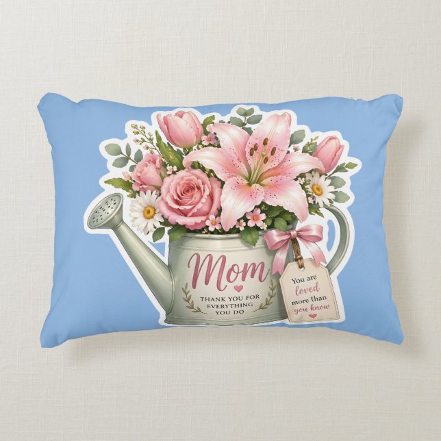 Almofada Decorativa Regador de Flores da Mamãe (Frente)