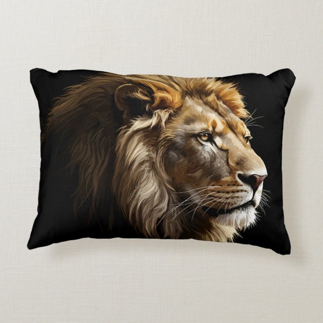 Almofada Decorativa Rei da Savana Brilhante (Verso)