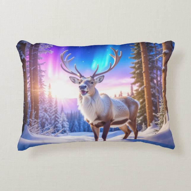 Almofada Decorativa Reindeer de Natal (Frente)