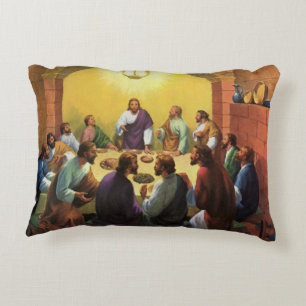 Almofada Decorativa Religião Vintage, Última Ceia com Jesus Cristo