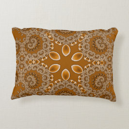 Almofada Decorativa Renda Fractal Caramelo
