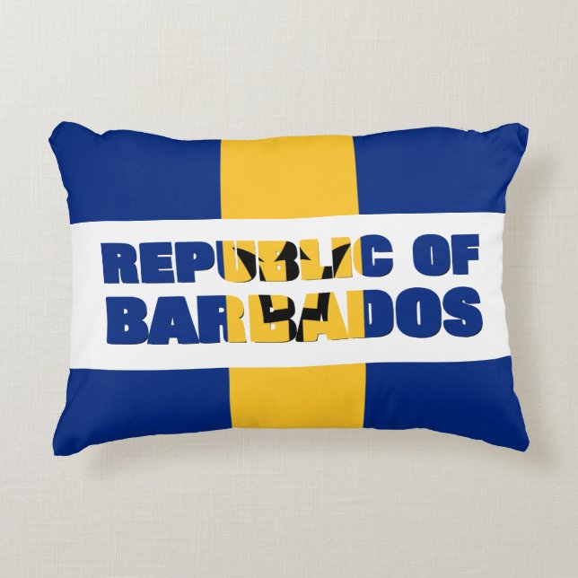 ALMOFADA DECORATIVA REPÚBLICA DE BARBADOS (Frente)