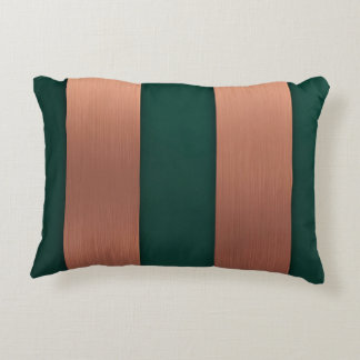 Almofada Decorativa Retângulos Cobre Verde arte de IA