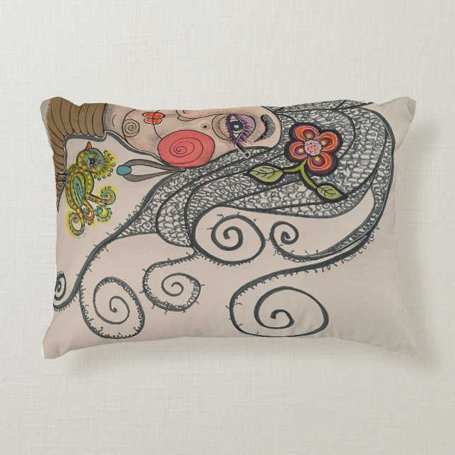 Almofada Decorativa Retrato Caprichoso (Frente)