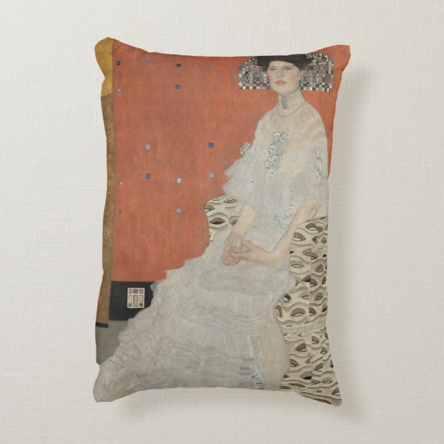 Almofada Decorativa Retrato de Fritza Riedler por Gustav Klimt (Verso(Vertical))