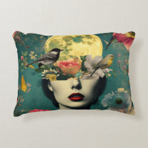 Retrato Floral Surrealista da Lua