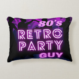 Almofada Decorativa Retro 80s Disco Dance Party Neon Purple Funky