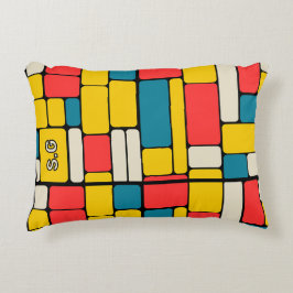 Almofada Decorativa Retro 80s ousado geométrico moderno brilhante