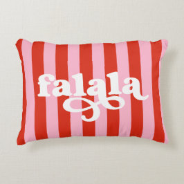 Almofada Decorativa Retro Falala Natal Vermelho e Rosa
