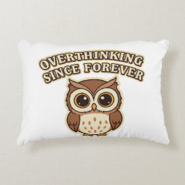 Almofada Decorativa Retro Owl Overthinking Rectangular Pillow