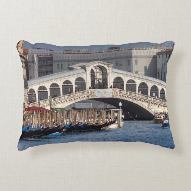 Almofada Decorativa Rialto Bridge Veneza Itália (Frente)