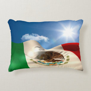 Almofada Decorativa Rippling gerado Digital da bandeira de México