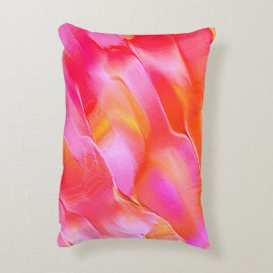 Almofada Decorativa Rocha polida cor-de-rosa preta e laranja