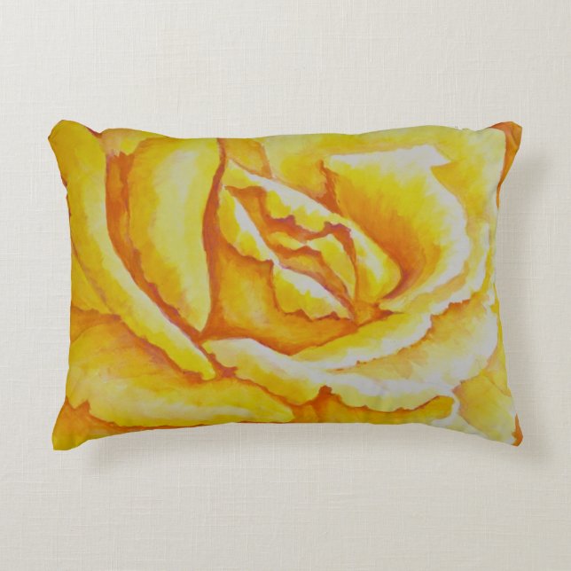 Almofada Decorativa Rosa amarelo (Frente)